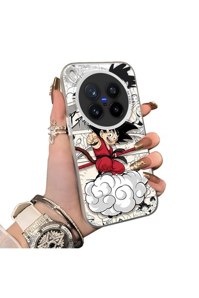 Hontinga Vivo X300 Pro Compatible Silicone Hard-Edge Back Case with Goku Desi...