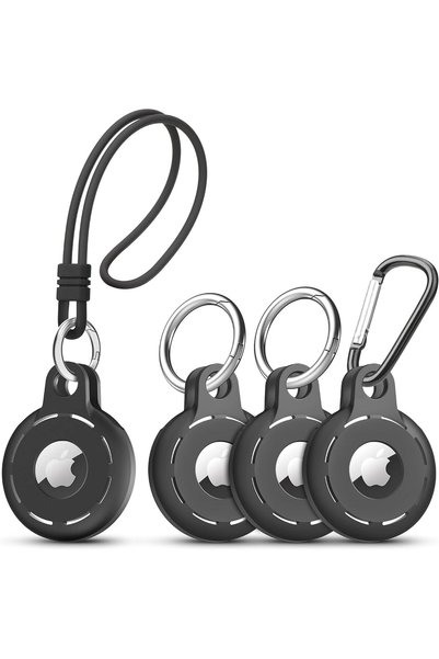 Generic Pendant Protective Case for AirTag with Sound Holes and Keychain Hook...