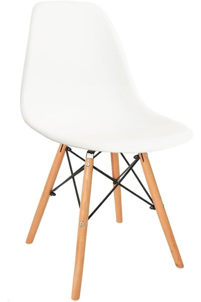Generic Modern Mid-Century Side Chair with Natural Wood Legs for Kitchen, Liv...