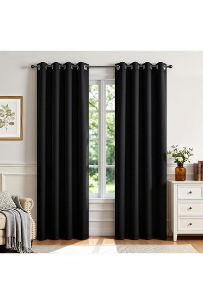 Generic Blackout Curtains 84 Inch Length 2 Panels Set, Thermal Insulated Long...