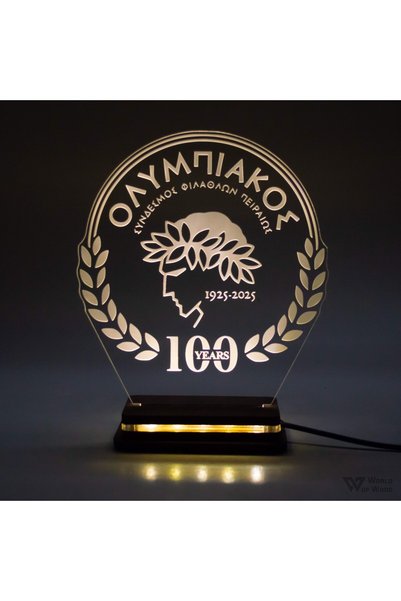 Generic Brand Φωτιστικό LED "Ολυμπιακός 100 Χρόνια" W00913 Λευκό