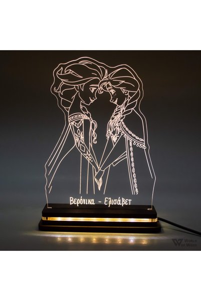 Generic Brand Φωτιστικό LED "Elsa & Anna" W00953 Πολύχρωμο