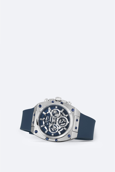 Avva Men's Navy Blue Silicone Watch B009051