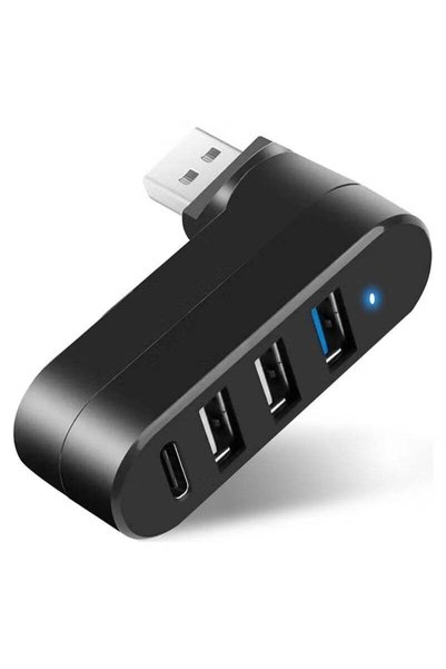 USB 3.0 محور، 4 منافذ USB[90 ° ,180 °   [قابل للدوران بزاوية 360 درجة]، موزع ...