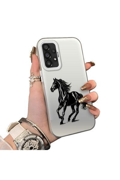 Hontinga Samsung Galaxy A33 Compatible Silicone Hard-Edge Back Case with Patt...