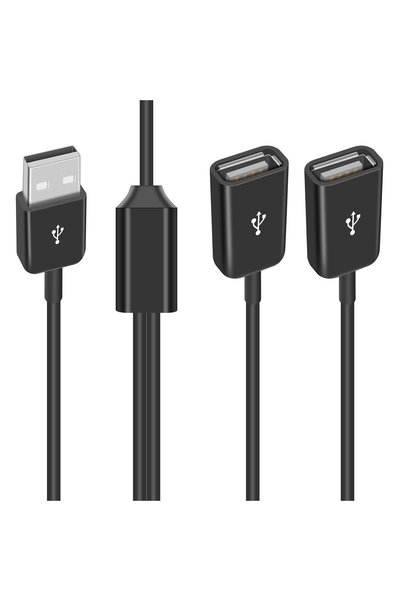 Generic USB Splitter Y Cable 1FT/30cm, USB Splitter 1 in 2 Out, Support Charg...