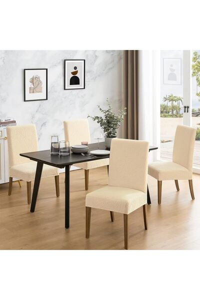 Generic 6 PCS Waterproof Chair Covers for Dining Room,Stretch Jacquard Dining...