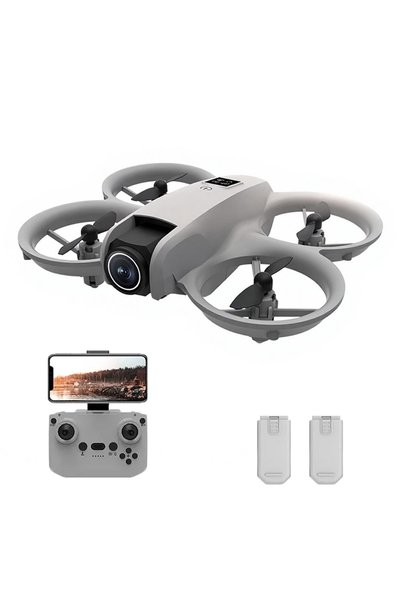 GENERAL Drona Mini Cu Protectie Elice 360°, Camera Dubla HD FPV Reglabil, Poz...