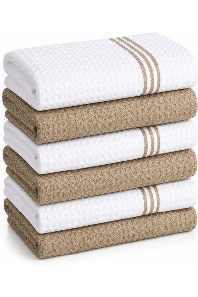 Generic Kitchen Towel Set Pack of 6 (38 x 64 cm) - Cotton Dish Towels, Durabl...
