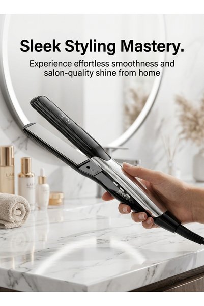 LAC Hair Straightener, Professional Flat Iron with Ceramic Plates, Adjustable...