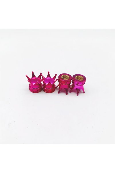 Choice 2-rose 4pcs Aluminum Or Plastic Car Motorcycle Bike Truck Wheel Tire V...