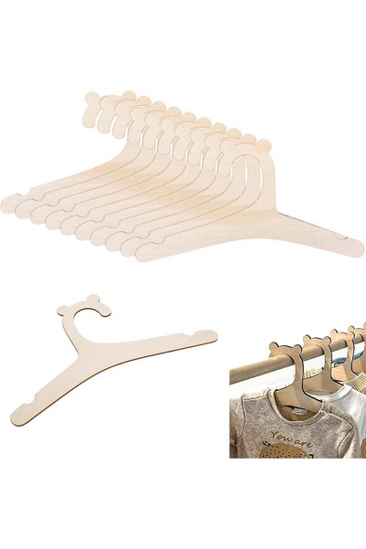 Generic Wooden Kids Hangers, Non-Slip Baby and Toddler Clothes Hangers, Eco-F...