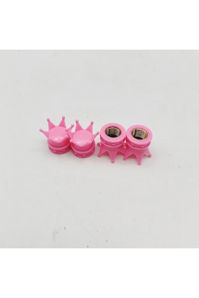 Choice 2-pink 4pcs Aluminum Or Plastic Car Motorcycle Bike Truck Wheel Tire V...