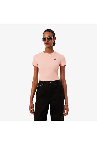 Lacoste Slim Fit Kadın Pembe T-Shirt