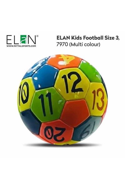 GENERAL كرة قدم ELAN Street Pup للأطفال - مقاس رسمي 3، تصميم متعدد الألوان ال...