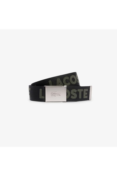 Lacoste Casual Erkek Baskılı Siyah Kemer