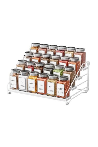 XICEN 4 Tier Spice Rack for Cabinet, Spice Rack Organizer, Depth Adjustable S...