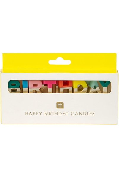 Generic Rainbow Happy Birthday Candles