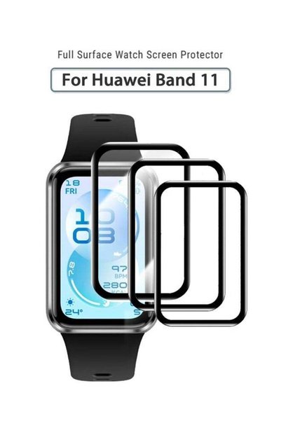 HablTech 3 قطع من واقي الشاشة لساعة هواوي باند 11، تصميم منحني يغطي الشاشة با...