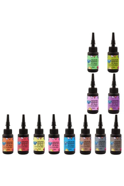Generic Colored UV Resin - 12Colors (BC-12Colors) Odorless UV Light Curing Ul...