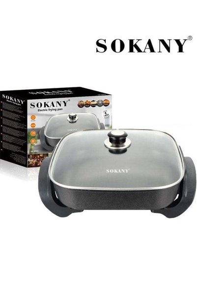 GENERAL sokany Electric Frying Pan,Non Stick Electric Skillet＆Hot Pot with Li...
