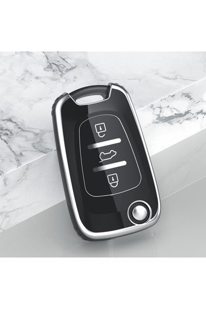 Choice SE XD03 Black Soft TPU Car Flip Key Case Cover for Hyundai I20 I30 IX2...