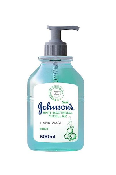 Johnson غسول يد مضاد للبكتيريا بنكهة النعناع متعدد الألوان 500 مل