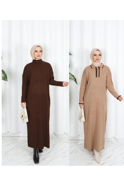 NİSUM MODA 2-Piece Knit Dress Set