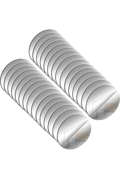Generic 30 قطعة من مرايا دائرية، مقاس 3 سم، مرايا لاصقة، مرايا للحائط، مرايا ...