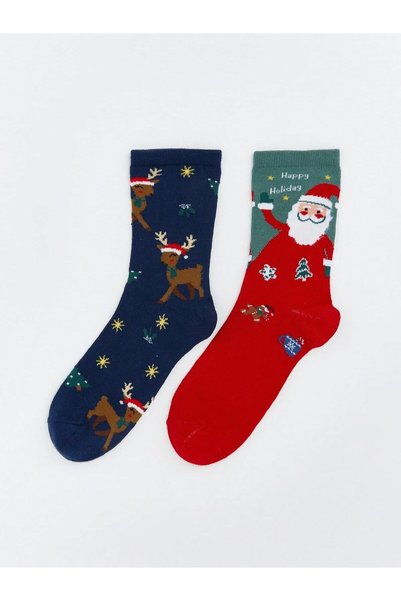 LC Waikiki Christmas Themed Women's Socks 2-Pack (W5)