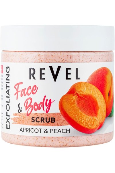 REVEL Beauty Care Apricot & Peach Face & Body Scrub For Men & Women 475ml, Fr...
