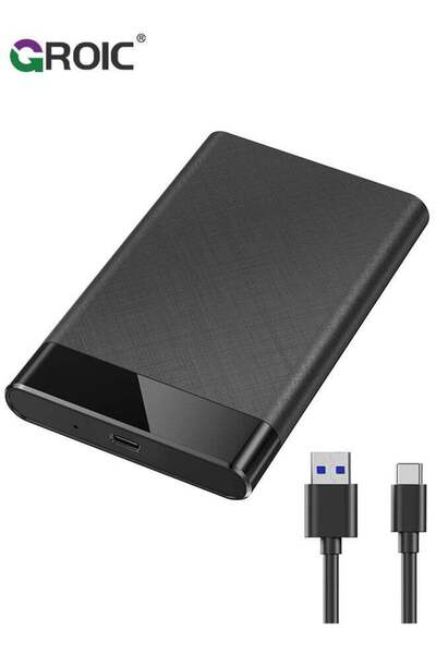 GROIC 2.5'' External Hard Drive Enclosure, 6Gbps USB C 3.1 Gen 2 to SATA III ...