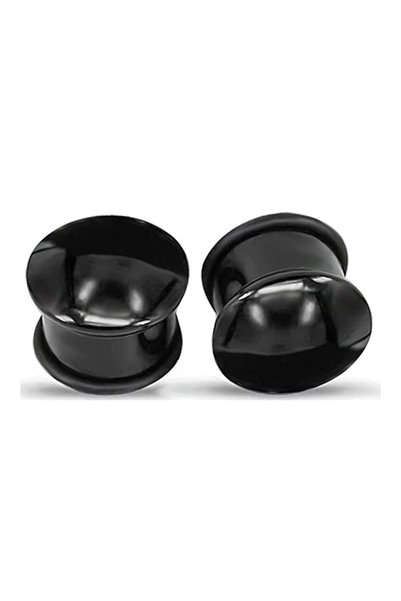 Choice 18mm Black Set of 1 Pairs Single Flare Acrylic Ear Plugs Tunnel Expand...