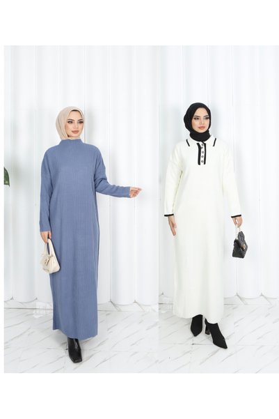 NİSUM MODA 2-Piece Knit Dress Set