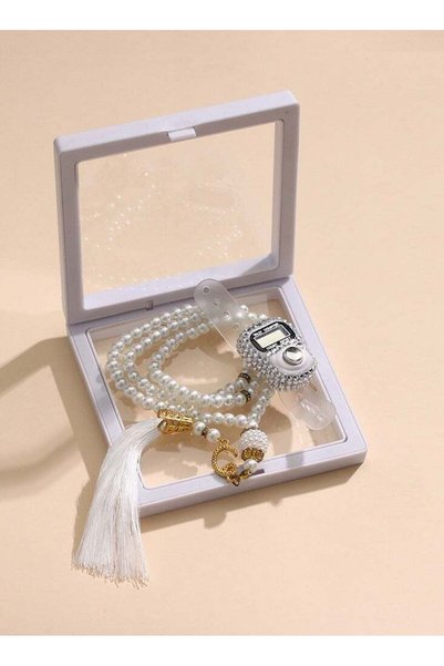 BEUTPATER Muslim Prayer Beads, Pray Beads, 99 Prayer Beads Counter Gift Box S...