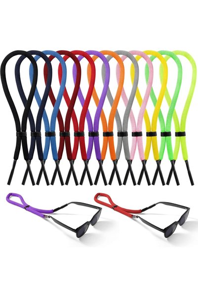 Generic 12 Pack Floating Sunglass Straps, Lightweight, Durable Eyeglass Float...