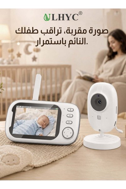 ULHYC جهاز مراقبة الأطفال مزود بكاميرا وميكروفون، وشاشة بحجم 3.5 بوصة، وكامير...