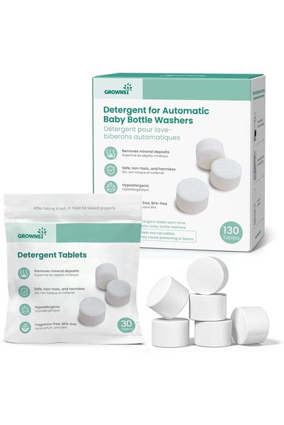 Generic أقراص منظف لغسالات الزجاجات، عبوة تحتوي على 130 قرصًا، تنظيف آمن وعميق.