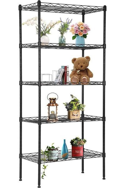 Generic 5 Tier 23.6" W x 12.6" D x 59.1" H Pantry Shelves Adjustable Storage ...