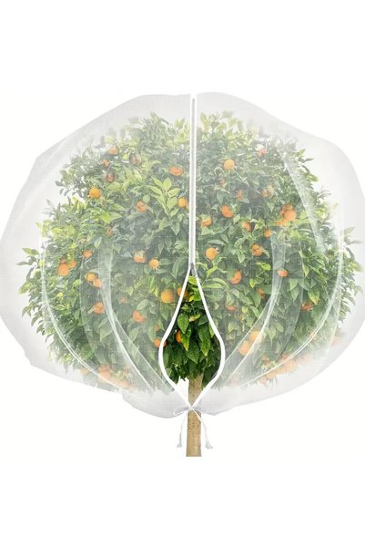 Generic Brand Plasă transparentă de grădină anti-insecte din PE, cu fermoar ș...