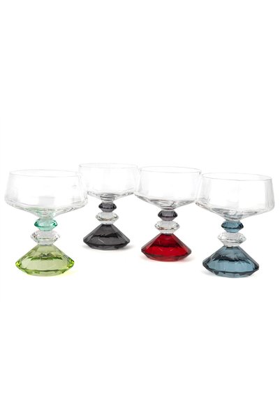 Mikasa Moor Diamond Top 4-Piece Ice Cream Bowl Set, 350 ml