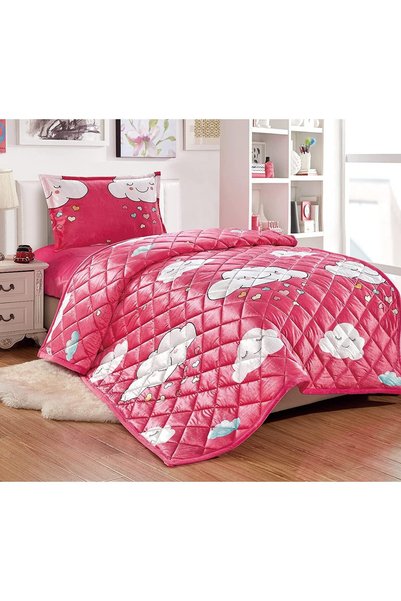 Generic Kids All Season Reversible Soft Velvet Flannel Comforter Set 3 Pcs Si...