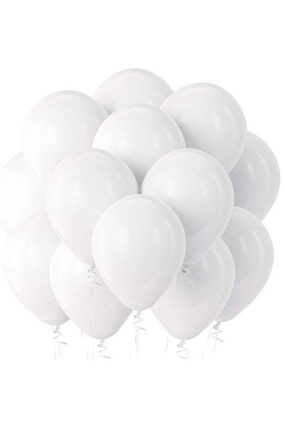 Generic STARTEX 100 Pack 12 inch Round Helium Sand White Balloons for Birthda...