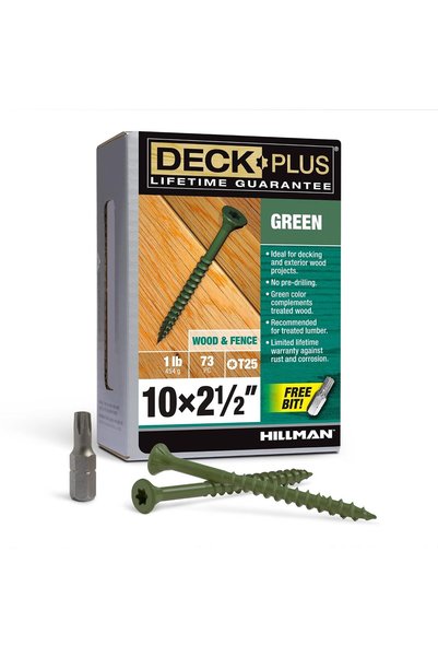 Generic 48401 Wood Screws #10 x 2-1/2", Green, 1lb Box
