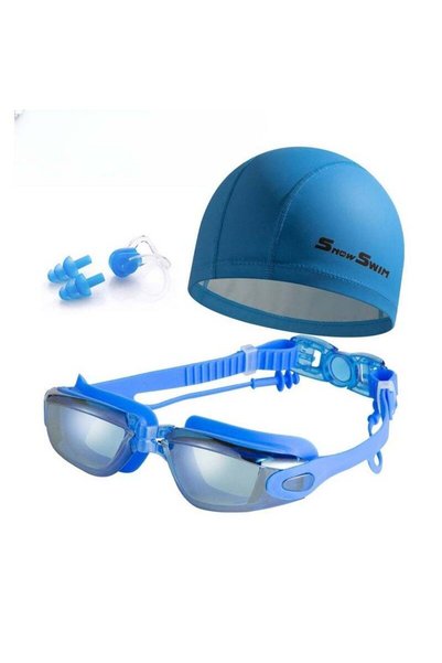 Swimmer Professional Waterproof Swimming Goggles Mirrored Lens With ultra wid...