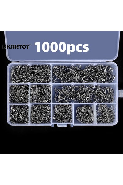 Choice 400 قطعة، من 100 إلى 1000 قطعة، خطافات صيد السمك مع شوكة مدببة، تستخدم...