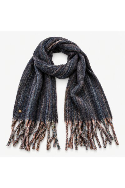 FRAGOLA Κουβέρτα-πασμίνα σουπερ soft one size SC334-dark-blue
