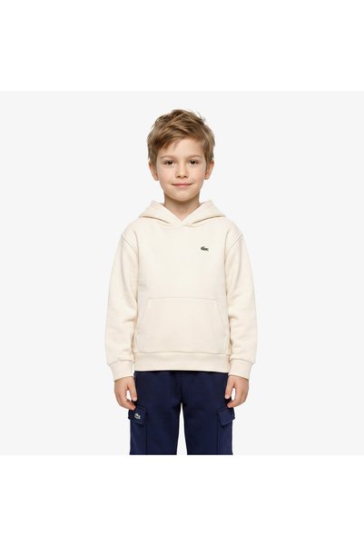 Lacoste Çocuk Kapüşonlu Krem Sweatshirt