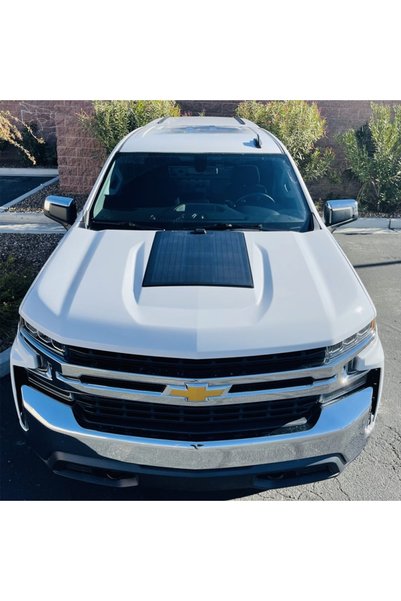 LENSUN 55W Hood Solar Panel with 10A MPPT Controller - Chevy Silverado 1500 2...