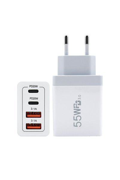 DAMUR 55W Fast Charge Phone Charger, Innovation, Quick Charge Charger with 2 ...